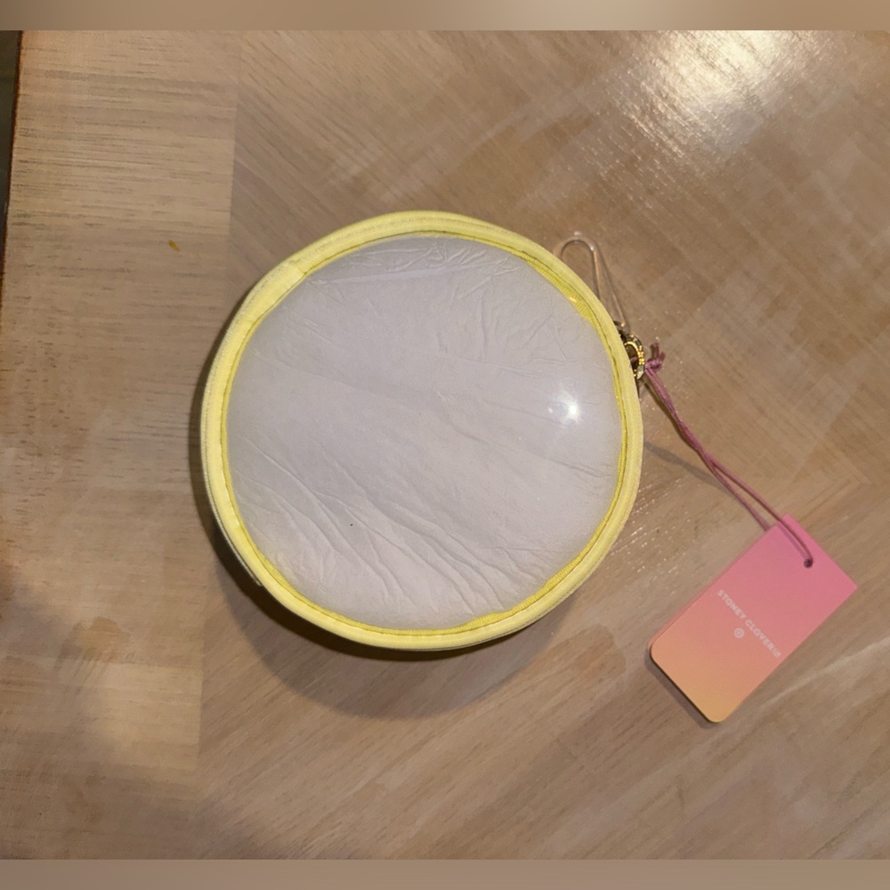 Stoney clover ln Round Yellow and clear Pouch